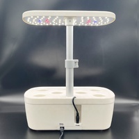 Système de culture hydroponique miniature pour la maison, intelligent, LED, écologique, en ABS, avec pot pour la culture d'herbes aromatiques en intérieur.