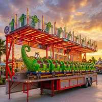 Manège portable sans fondation Wacky Worm Roller Coaster avec remorque
