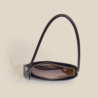 Sac à bandoulière vintage de haute qualité pour femme, collection Printemps 2026, minimaliste, à sangle unique, avec logo personnalisé, faible MOQ, directement de l'usine