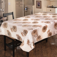 Nappe Moderne en PVC Non Tissé avec Estampage Doré, Design Floral Simple Anti-Plis, Écologique, Durable, Imperméable et Personnalisable