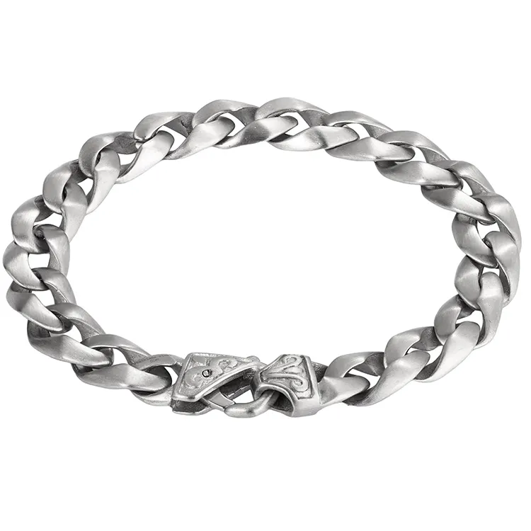 Stainless Steel Cuban Chain Bracelet Gold Silver Black Link Chain Bracelet For Men or Women