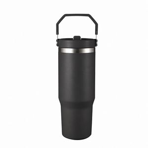 Stainless Steel Car Beverage <b>Cup</b> with Easy Grip Handle, 30oz <b>Double</b> <b>Wall</b> Travel Tumbler for <b>Coffee</b> and Water - Product Image 6