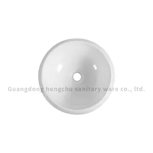 Chaozhou Factory High Quality Counter Top Ceramic Round Shape Hand Wash Sink Art Basin