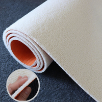 Tapis commercial carré à poils ras, rayé, rouge, en fibre de polyester, découpable, imperméable, antidérapant, lavable, marque TR, modèle TR-2