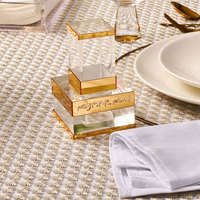 Ensemble Mayim Achronim en acrylique transparent sur mesure avec bordure dorée, tasse de lavage rituelle juive moderne