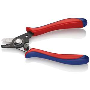 Pelacables KNIPEX 12 82 130 SB para fibra óptica con empuñaduras de plástico bruñidas 130 mm - Product Image 4