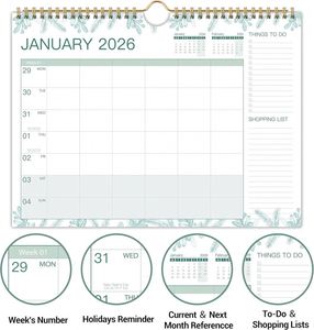 2026 2027 High Quality Customized <b>Large</b> Weekly Wall <b>Calendar</b> Tear-off Design with Pocket and Art Paper Options - Product Image 3