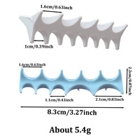 Nouvel outil de manucure 2 en 1 : séparateur d'orteils en silicone en forme d'arête de poisson et support pour stylo à ongles