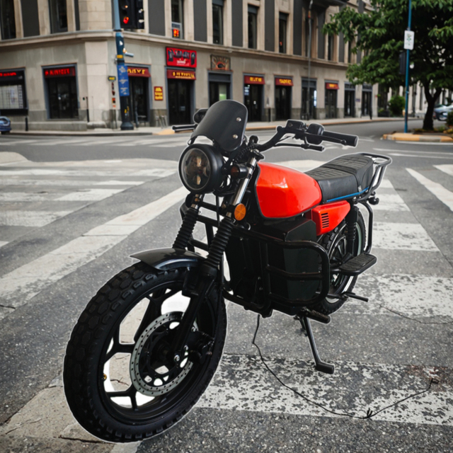 High-Power 2000W Retro Electric Bike with 90km/h Top Speed for Urban Commuting and Leisure Riding