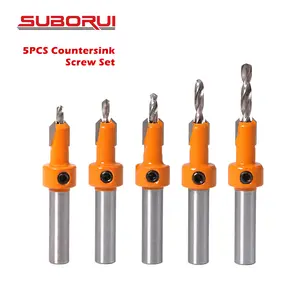 BORUI Madeira Countersink Broca Parafuso Set Countersinking para Carpintaria Parafusos Chanfrar Ferramenta