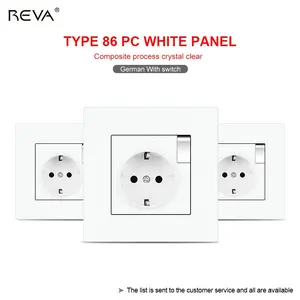 16A 독일 소켓 USB 프랑스어 영국 화이트 큰 남아프리카 미국 reva EU 스위치 소켓