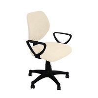 Housse de chaise de bureau en tissu extensible tricotée, extensible, universelle, avec fente de patron, Style moderne et minimaliste, pour ordinateur