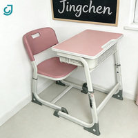 Mobilier scolaire ergonomique écologique en plastique PP réglable pour salle de classe utilisation Table bureau et chaises Combo fournisseur scolaire