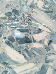 Dalle de quartzite du Brésil polie, provenant du Brésil, polie pour la décoration d'arrière-plan, marbre bleu - Product Image 5