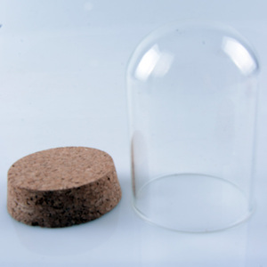 Dôme en verre rond classique 5*7cm avec base en bois et bouchon en <span class=keywords><strong>liège</strong></span>, modèle MM de luxe, nouveau modèle MM001CD, décoration d'intérieur contemporaine pour anniversaire, style Art déco - Product Image 3