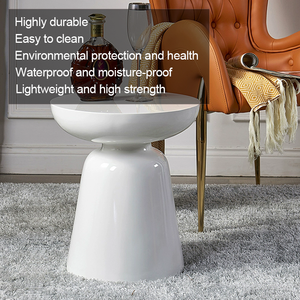 <span class=keywords><strong>Table</strong></span> <span class=keywords><strong>basse</strong></span> en forme de soucoupe volante suspendue en fibre de verre personnalisée, style français, <span class=keywords><strong>table</strong></span> ronde minimaliste pour salon - Product Image 2