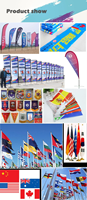 Banderole en tissu personnalisé à Sublimation, rouleau de drapeau, écran en soie, impression vinyle PVC Flex, publicité d'anniversaire, vente en gros
