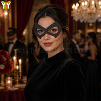 Masque pour les yeux en cuir Catwoman, demi-masque de mascarade, masque de cosplay pour Halloween, masque pour fête costumée