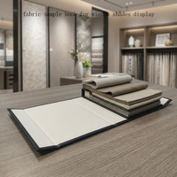 Livre d'échantillons de tissus avec couverture en tissu, nuancier de couleurs, livre d'échantillons de tissus Granite Bridal personnalisé pour l'affichage de stores et rideaux