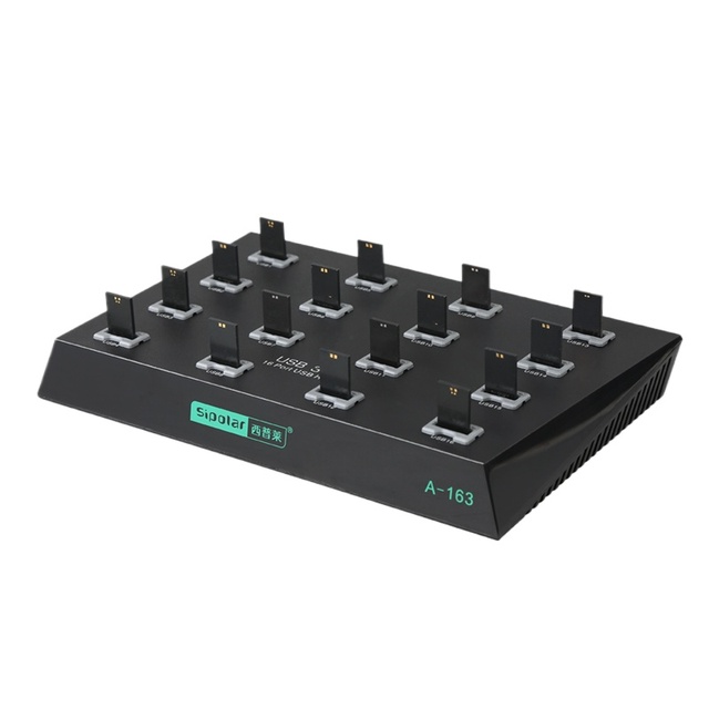 Seplay a-163 industrial 16 port USB3.0 hub USB flash disk TF Card batch copy test USB flash disk mass production hub splitter