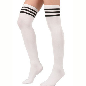Bas jarretière Style japonais Sexy pour femme, chaussettes en Tube fine, au dessus du genou, bas longs collants de Sport décontractés rayés, vente en gros, - Product Image 2