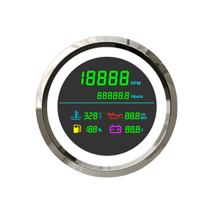 Nouveau compteur marin multifonction 6-en-1 VIT 85 mm LCD, étanche IP66, avec compteur horaire, température de l'eau, pression d'huile, niveau de carburant et tachymètre - Product Image 3