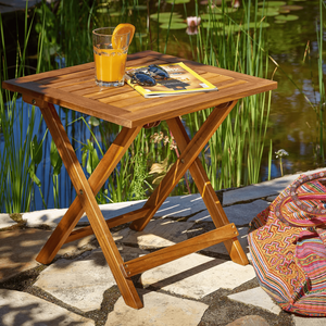<span class=keywords><strong>Table</strong></span> <span class=keywords><strong>basse</strong></span> pliable moderne en bois d'acacia pour <span class=keywords><strong>jardin</strong></span> et maison, montage facile et respectueuse <span class=keywords><strong>de</strong></span> l'environnement - Product Image 2