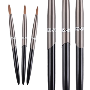 Pinceau à ongles en acrylique Kolinsky avec manche en métal, poils de style Kolinsky pur, pinceau pour poudre acrylique pour ongles professionnels - Product Image 5