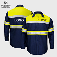 Tenue de travail pour homme en coton pur, anti-humidité, avec bandes réfléchissantes, deux pièces, pour le secteur de la construction et de l'ingénierie, modèle long