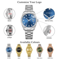 Montre en acier inoxydable à quartz de marque privée, logo de marque personnalisé, fonctions lumineuses avec diamants, montres de luxe pour couple