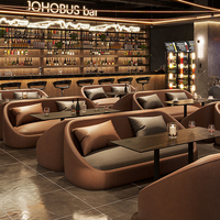 Meubles commerciaux personnalisés de luxe moderne, canapé de bar, banquette de bar, sièges de bar à coloris contrastés pour discothèque, cocktail bar, pub, lounge