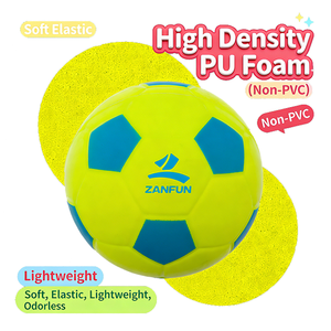 Balón de Fútbol de Espuma de PU Suave y Silencioso para Niños ZANFUN, Balón de Juguete para Práctica en Interiores y Exteriores, para Practicar el Drible - Product Image 1