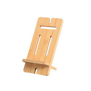 Bamboo Wood Phone Stand Desktop <b>Tablet</b> <b>Holder</b> Natural Color Solid Wood Detachable Design For Charging And Display - Product Image 3