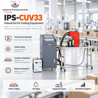 Imprimante UV à jet d'encre couleur IPS-CUV33 PIJ, système de codage d'encre CMYK blanche pour l'emballage personnalisé des produits