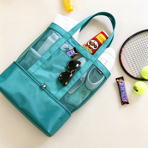 Hot Selling Waterproof 15L Foldable Beach <b>Bag</b> Soft Cooler Top Zipper Double-layer Large Capacity Insulated Mesh Tote <b>Bag</b> Food - Product Image 3