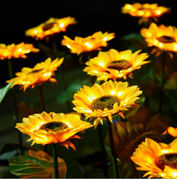 Waterproof Solar Sunflower LED Light for Garden Lawn Courtyard Decoration Outdoor Landscape