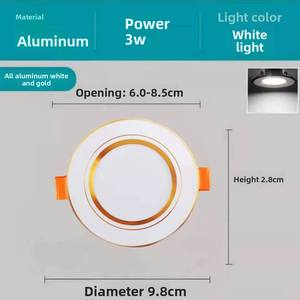 <span class=keywords><strong>Spot</strong></span> LED encastrable dimmable pour plafond, en aluminium, avec LED DOB SMD, pour salon - Product Image 2