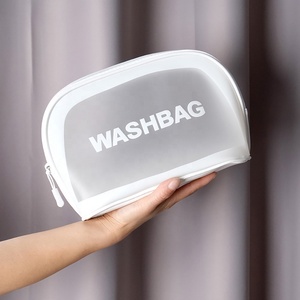 Transfrontaliers Offre Spéciale Mode <span class=keywords><strong>Voyage</strong></span> Portable translucide Givré PVC Zip Pochette de Sac Cosmétique clair maquillage sacs - Product Image 4
