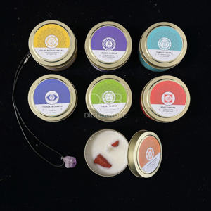 Pot en verre luxueux Décoration de la maison pour Thanksgiving Vacances Yoga Aroma Guérison spirituelle Cristal 7 chakras Aromathérapie Fait à la main - Product Image 5