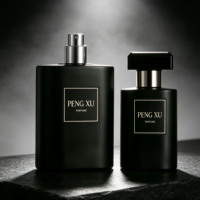 Flacon de parfum carré noir, emballage cosmétique, flacon en verre à fine brume
