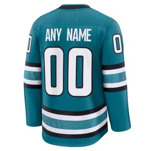 Camisa de Hóquei Bordada San Jose Masculina Juvenil Verde-água # 71 Macklin Celebrini # Uniforme de Hóquei Jersey Couture 39 - Product Image 6