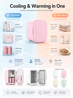 Mini-réfrigérateur de nouvelle conception, réfrigérateur à maquillage 4L pour boissons (6 canettes) et soins de la peau, petit réfrigérateur de beauté