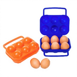Porta Huevos Portátil Clásico Brillante de Plástico para Exteriores con 6 Compartimentos, Bandeja Rectangular Flexible de PP para Protección de Alimentos - Product Image 6