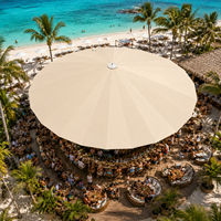 Parasol géant d'extérieur de 8 m, robuste, pour hôtels, complexes hôteliers, restaurants et projets commerciaux