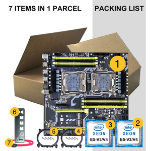PANDL NOUVEAU X99-2D4 <span class=keywords><strong>E</strong></span>-ATX 8X DDR4 ECC RAM Carte mère Ensemble Intel Dual Xeon E5 <span class=keywords><strong>2680</strong></span> <span class=keywords><strong>V4</strong></span> Carte mère X99 Combo double processeur Xeon X99 Kit - Product Image 6