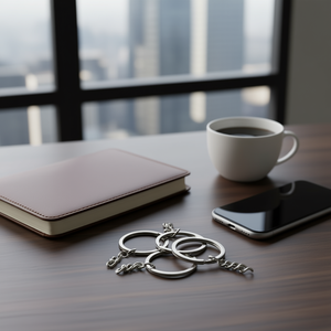 Portachiavi Ilan con catena 32 mm colore argento 6 pezzi per chiavi e accessori - Product Image 2