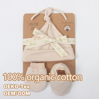Conjunto de Gorro, Manoplas y Botitas para Bebé de Alta Calidad, 100% Algodón Orgánico, para Recién Nacidos, Niñas y Niños