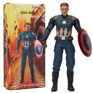 30CM Échelle 1/6 pour Captain America Action Figure Exquis PVC Tête Sculpture Tenant Bouclier Avengers Alliance Ornement Modèle - Product Image 3