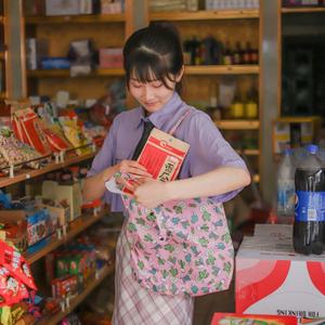 Bolsas de Compras Plegables Personalizadas de Moda, Fáciles de Llevar, Bolsa de Mano Plegable Pequeña, Bolsa de Compras Reutilizable de Poliéster - Product Image 5