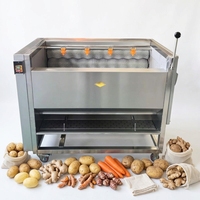 Automatische borstelrolwasmachine elektrische aardappel- en groenteschiller voor kleine voedselverwerkingsfabrieken